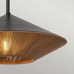 Pendelleuchte Seil Metall Ø 38,1 cm H: max. 137,8 cm