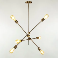 Pendelleuchte Sputnik in Messing Retro verstellbar