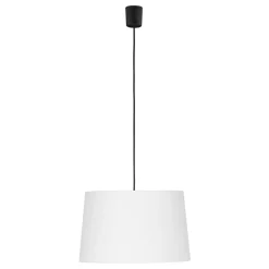 Pendelleuchte Stoff Ø 45 cm Weiß höhenverstellbar Modern