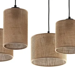Pendelleuchte verstellbar Boho Style Jute Metall E27