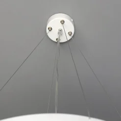 Pendelleuchte Weiß Metall Design höhenverstellbar