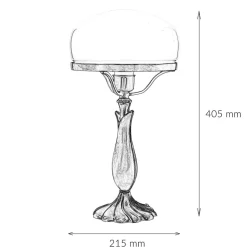 Pilzleuchte Messing massiv Jugendstil