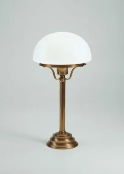 Pilzleuchte Premium Glas Messing E27 38 cm blendarm