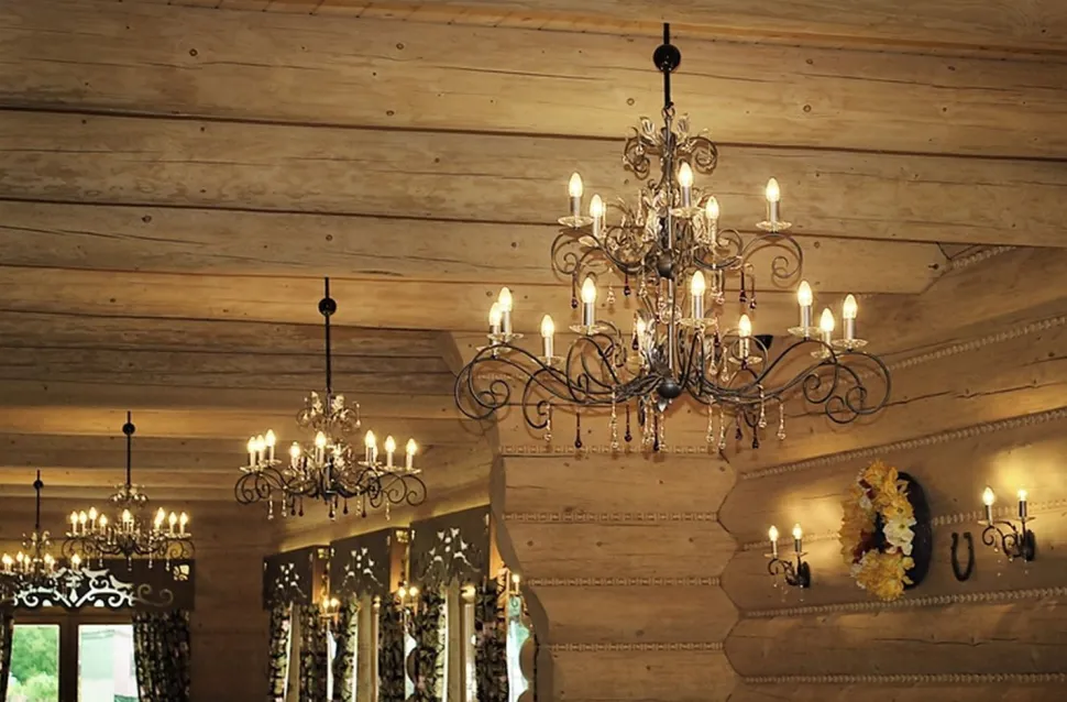 Premium Kronleuchter Groß Schwarz Silber Kristalle