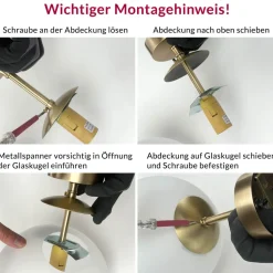 Premium Tischlampe MUSA Bronze Weiß Echt-Messing Glas