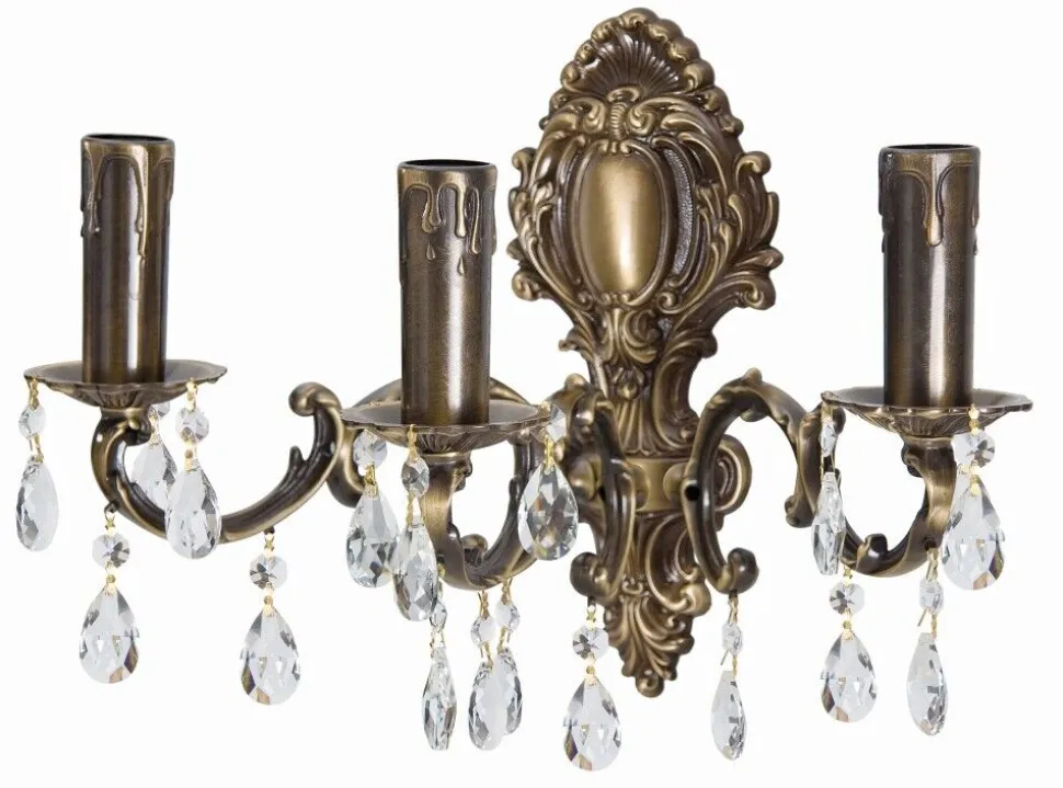 Premium Wandleuchte Bronze Antik 3-Flmg