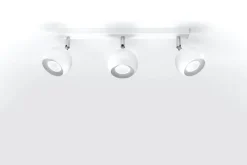 Retro Deckenstrahler Weiß 3x GU10 B:45cm Deckenlampe