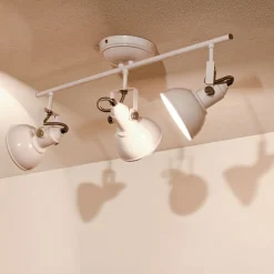 Retro Strahler schwenkbar Weiß 3-flmg E14 GINA