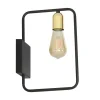 Retro Wandleuchte Schwarz Gold für E27 Metall Wandlampe