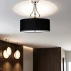 Runde Deckenleuchte LED Schwarz Chrom IP44 Badezimmer