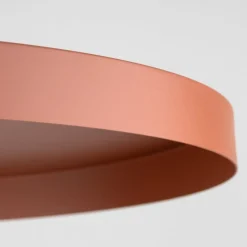 Runde Hängelampe E27 Ø40 cm Vintage Braun Ziegelrot