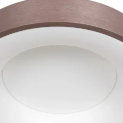 Runde LED Deckenlampe in Bronze Weiß Ø30 cm stilvoll