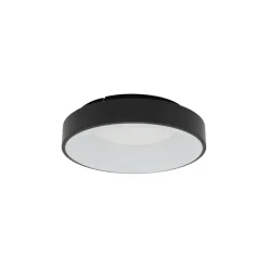 Runde LED Deckenlampe Schwarz Ø38 cm wohnlich blendarm