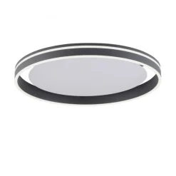 Runde LED Deckenleuchte Anthrazit Ø59 cm 38 W dimmbar