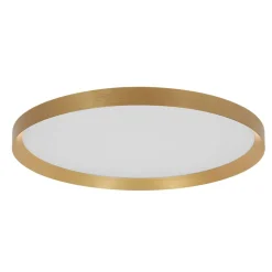 Runde LED Deckenleuchte in Gold Weiß 2700 K Ø50 cm