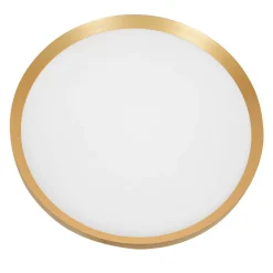 Runde LED Deckenleuchte in Gold Weiß 2700 K Ø50 cm