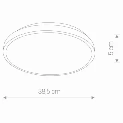 Runde LED Deckenleuchte Schwarz Ø38,5cm IP44 22W