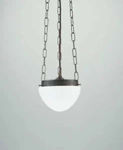 Runde Pendelleuchte Antik Messing Glas E27 Ø17 cm