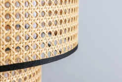 Runde Pendelleuchte Metall Ø45 cm E27 Wiener Geflecht