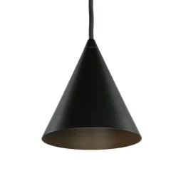 Runde Pendelleuchte Schwarz Ø11 cm GU10 Metall Modern