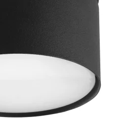 Runder Aufbaustrahler Metall Schwarz GX53 Ø8 cm