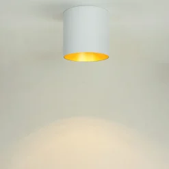 Runder Deckenspot Metall in Weiß Gold GU10 POINT