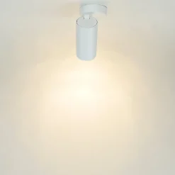 Runder Deckenspot Weiß klein H:13cm kompakt GU10