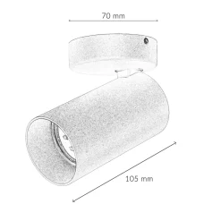 Runder Deckenspot Weiß klein H:13cm kompakt GU10