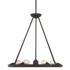 Runder Kronleuchter in Bronze Ø71cm höhenverstellbar