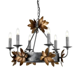 Runder Kronleuchter Rustikal verstellbar bis 2,8m