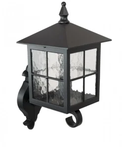 Rustikale Außenwandlampe BAARLE IP43 Schwarz