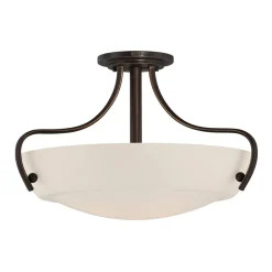 Rustikale Deckenleuchte Glas Metall blendarm Flur