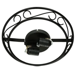 Rustikale Deckenleuchte Weiß Schwarz Alabaster Glas