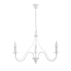 Rustikale Kronleuchter Pendelleuchte Weiß