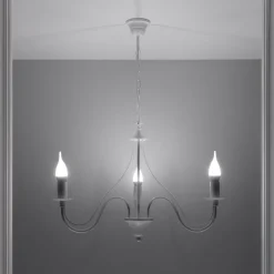 Rustikale Kronleuchter Pendelleuchte Weiß