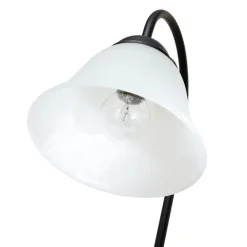 Rustikale Tischlampe Schwarz Alabaster H:43cm ATHEN