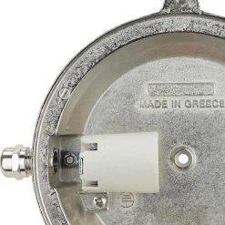 Schiffslampe Messing Riffelglas IP64 rostfrei rund