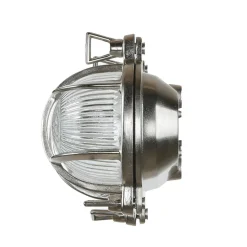Schiffsleuchte Außen Messing in Nickel IP64 oval