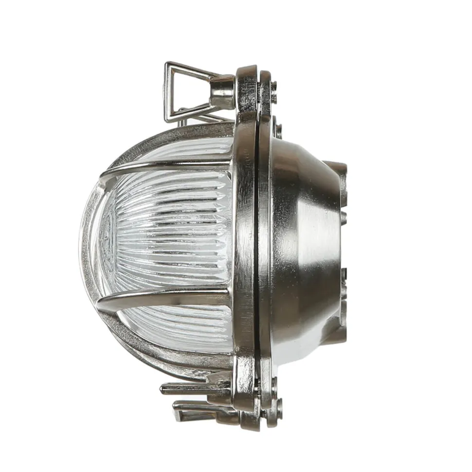 Schiffsleuchte Außen Messing in Nickel IP64 oval
