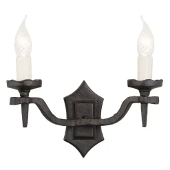 Schmiedeeisen Wandleuchter CAMELOT 5 Schwarz Lampe