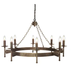 Schmiedeeiserner Kronleuchter CAMELOT 1 Ø1m Mittelalter