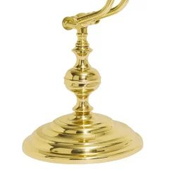 Schreibtischlampe Messing poliert 38 cm schwenkbar E14