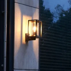 Schwarze Außenleuchte IP65 wetterfest E27 KAMPEN