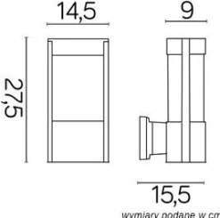 Schwarze Außenwandlampe CANDO IP54 wetterfest E27