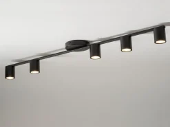 Schwarze Deckenlampe GU10 L:110 cm Mehrflammig Zeitlos