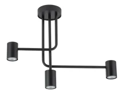 Schwarze Deckenlampe GU10 Zylinder L:60 cm Metall