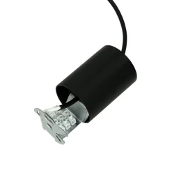 Schwarze Hängelampe Metall Zylinder G9 schmal