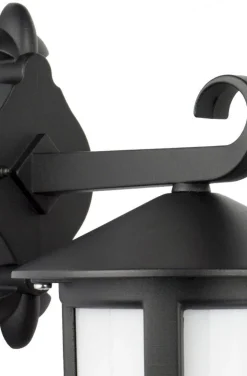 Schwarze Wandlampe Rustikal regenfest E27