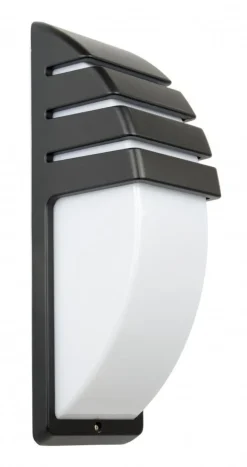 Schwarze Wandleuchte IP54 H:35 cm blendarm FALOMA