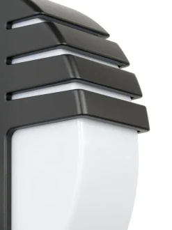 Schwarze Wandleuchte IP54 H:35 cm blendarm FALOMA